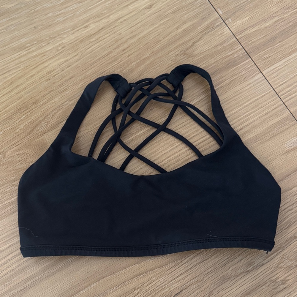 Lululemon Athletica Black Strappy Sports Bra